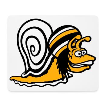 snail reggae music rasta hair hat Jamaica - Mouse Pad (horizontal) - white - Front
