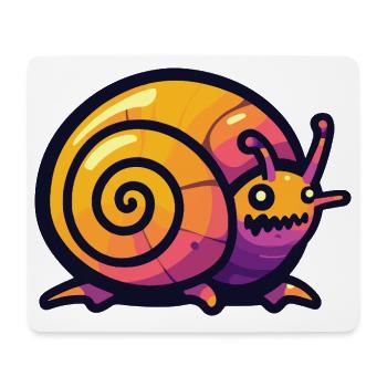 Schnecke Halloween Comic Lustig - Mousepad (Querformat) - Weiß - Vorne