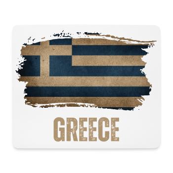 Grunge flag of Greece, I love Greece - Mouse Pad (horizontal) - white - Front