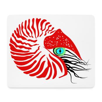 Perlboot, Ammonit, Kopffüßer, Nautilus - Mousepad (Querformat) - Weiß - Vorne