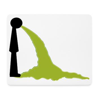 Lundi Je peux vomir - Motif de T-shirt drôle - Tapis de souris (format paysage) - blanc - Devant