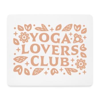 Club de groupe des amateurs de yoga esthétique beige - Tapis de souris (format paysage) - blanc - Devant
