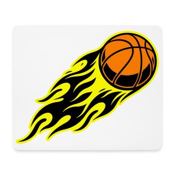 Basketball flame - Mouse Pad (horizontal) - white - Front