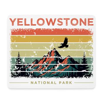 Yellowstone National Park Retro - Mouse Pad (horizontal) - white - Front