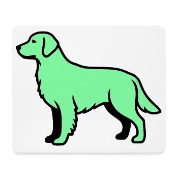 Labrador Retriever Silhouette - Mousepad (Querformat) - Weiß - Vorne