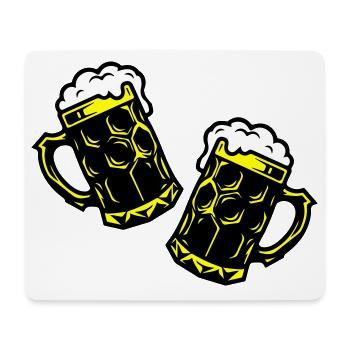 Bierkrug Bier Symbol - Mousepad (Querformat) - Weiß - Vorne