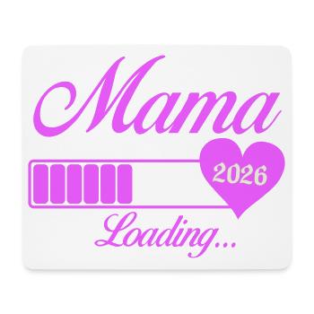 Mama 2026 Loading Herz - Mousepad (Querformat) - Weiß - Vorne