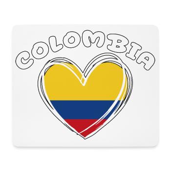 Colombian Flag Colombia Heart Patriotic - Mouse Pad (horizontal) - white - Front