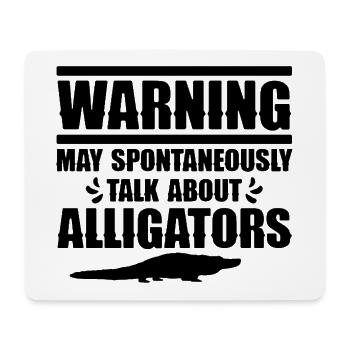 Alligator Reptil - Mousepad (Querformat) - Weiß - Vorne