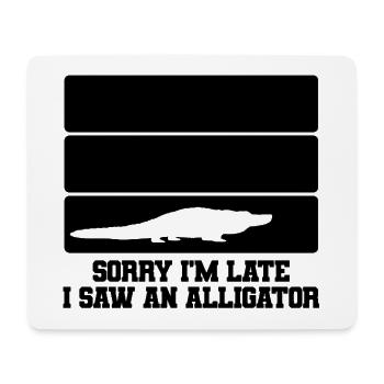 Alligator Silhouette Humor - Mousepad (Querformat) - Weiß - Vorne