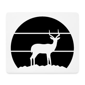 Antilope Silhouette - Mousepad (Querformat) - Weiß - Vorne