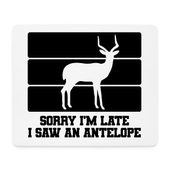 Dicton humoristique d’antilope - Tapis de souris (format paysage) - blanc - Devant
