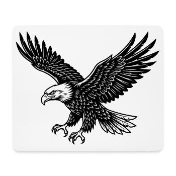 Eagle Bird in Flight Mode - Mouse Pad (horizontal) - white - Front