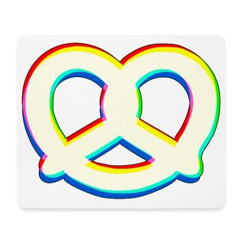 EDM Pretzel – Elektronische Tanzmusik - Mousepad (Querformat) - Weiß - Vorne