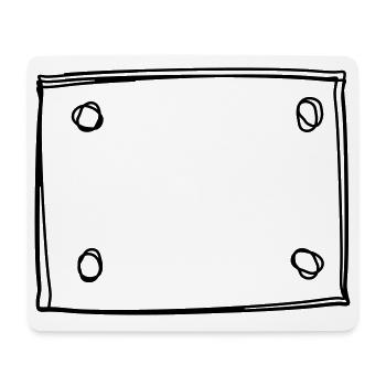 Startnummer handgezeichnet - Mousepad (Querformat) - Weiß - Vorne