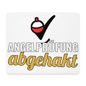 Angler Geschenk nach bestandener Angelprüfung - Mousepad (Querformat) - Weiß - Vorne