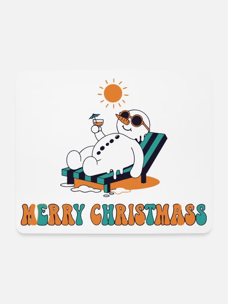 Sommer-Weihnachts-Spaß-Lounge - Mousepad (Querformat) - Weiß