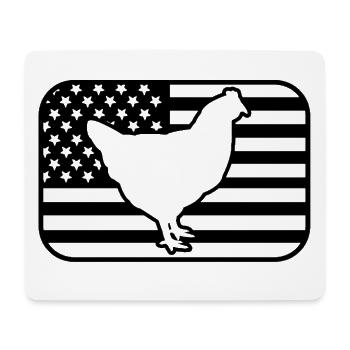 Huhn USA Flagge - Mousepad (Querformat) - Weiß - Vorne