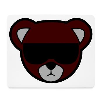 Rotbrauner Bär mit Sonnenbrille - Mousepad (Querformat) - Weiß - Vorne