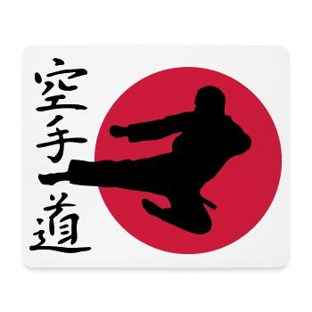 Karate Yokotobigeri - Mousepad (Querformat) - Weiß - Vorne