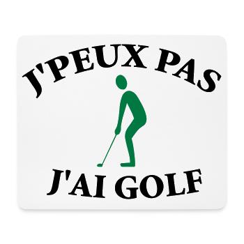 Ich kann nicht, ich habe Golf. - Mousepad (Querformat) - Weiß - Vorne