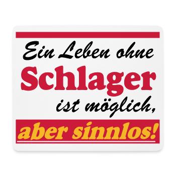 Schlager Party , Schlager Musik , aber sinnlos - Mousepad (Querformat) - Weiß - Vorne