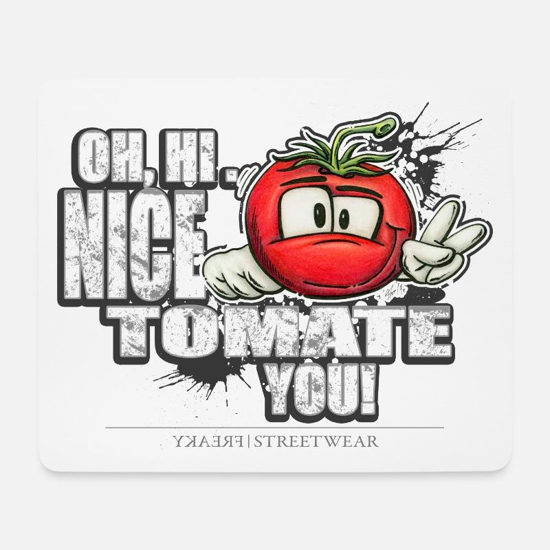 nice tomate you - Mousepad (Querformat) - Weiß
