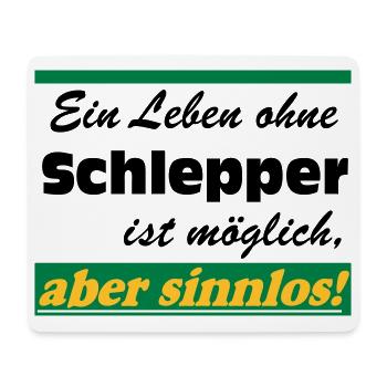 Traktor , Trecker , Schlepper Leben sinnlos .(25) - Mousepad (Querformat) - Weiß - Vorne
