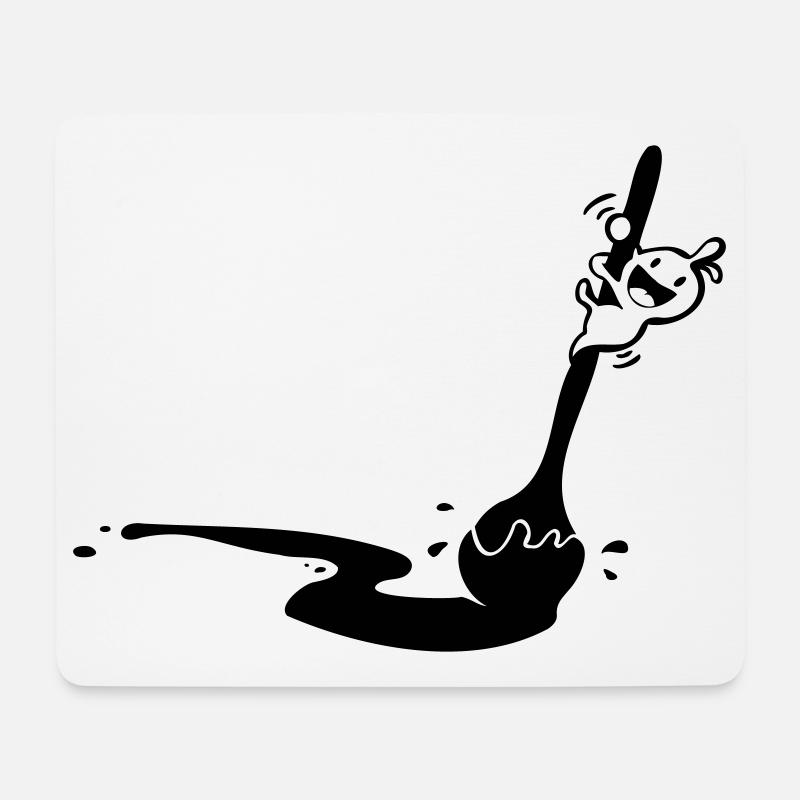 Koch Köchin. Lustiger Löffel. Kochlöffel Suppen - Mousepad (Querformat) - Weiß
