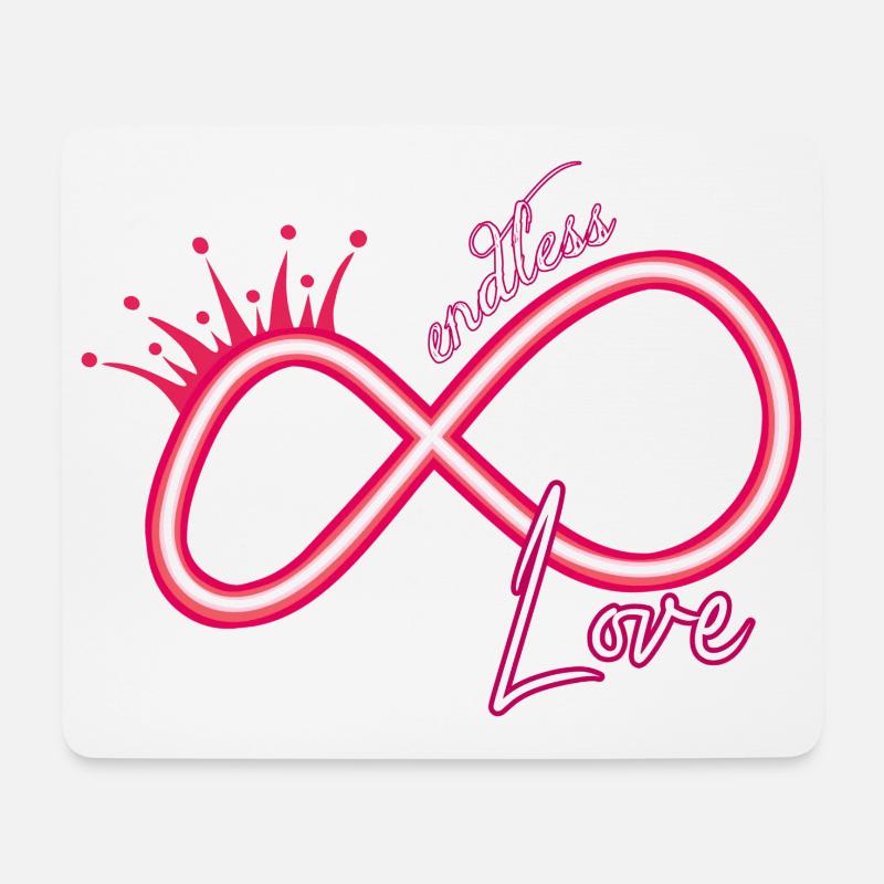 Unendlichkeitszeichen neon endless love - Mousepad (Querformat) - Weiß