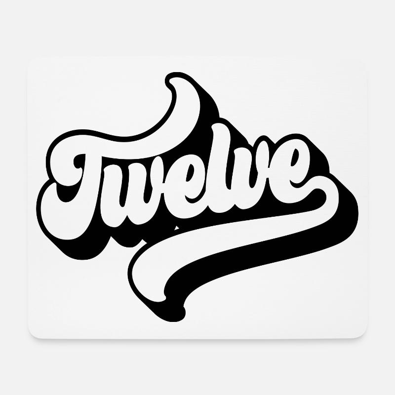 Zwölf 12. Geburtstag Kinder Jungen Mädchen 12 Jahre alt - Mousepad (Querformat) - Weiß