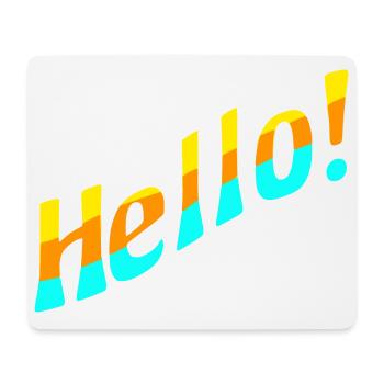 Bonjour! - Tapis de souris (format paysage) - blanc - Devant