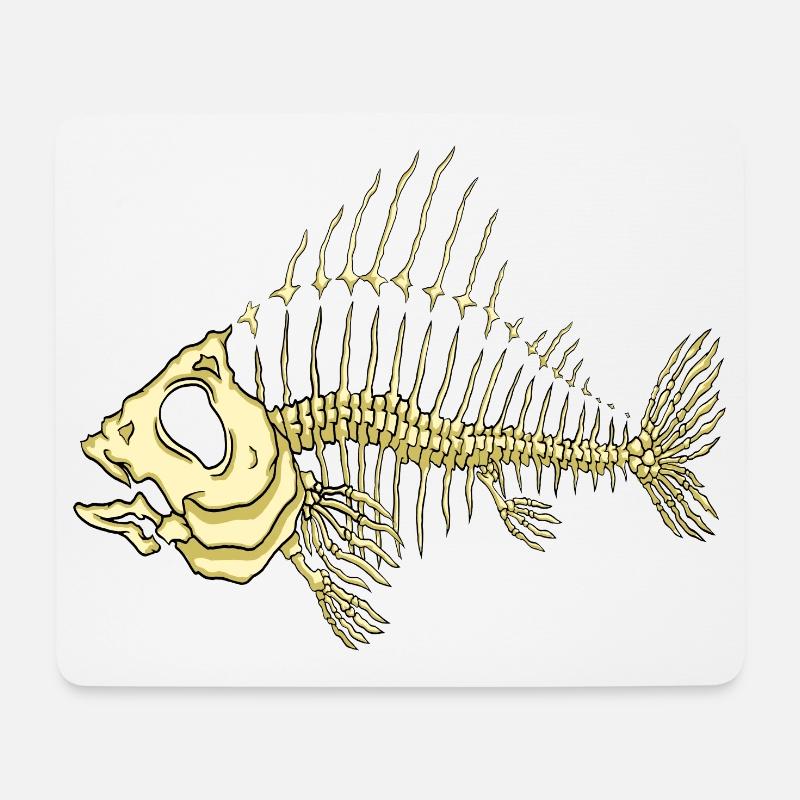 Poisson - Tapis de souris (format paysage) - blanc