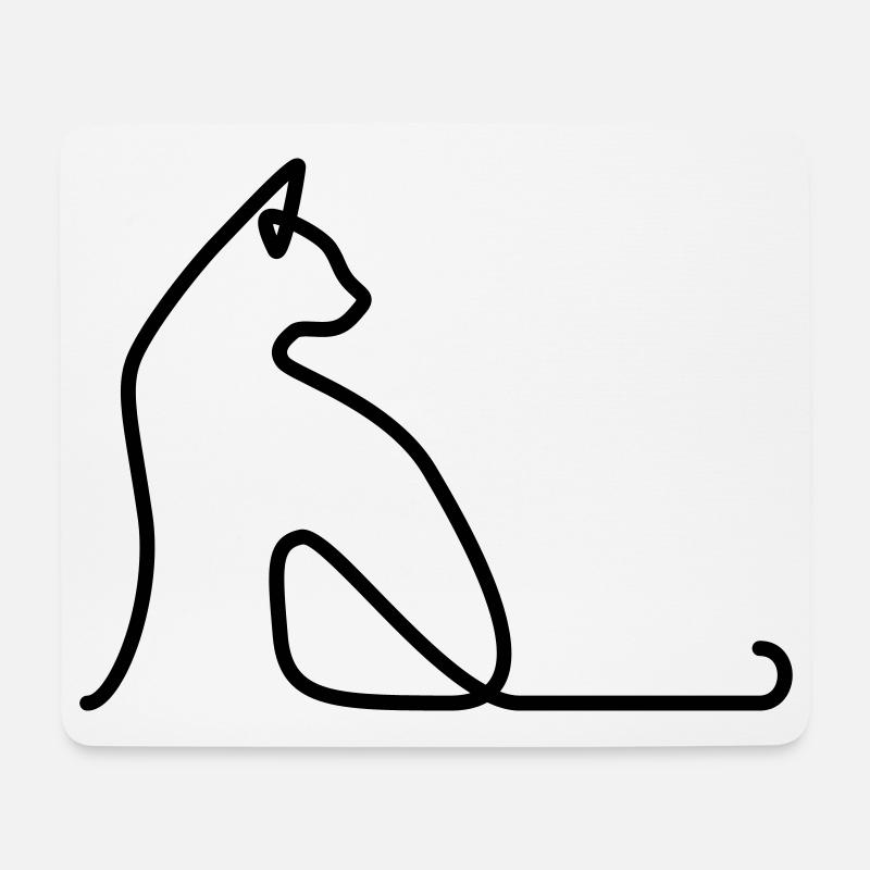 Cat 02 - Mouse Pad (horizontal) - white