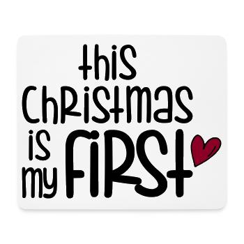 First Christmas - Mousepad (Querformat) - Weiß - Vorne