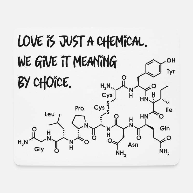 Liebe ist nur eine Chemikalie - Mousepad (Querformat) - Weiß