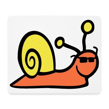 Snail Sunglasses Cute Cute Happy Cool - Mouse Pad (horizontal) - white - Front