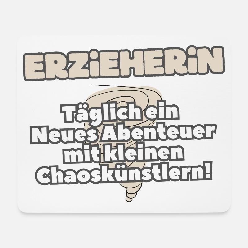 Erzieherin Alltagsabenteuer mit Chaoskünstlern - Mousepad (Querformat) - Weiß