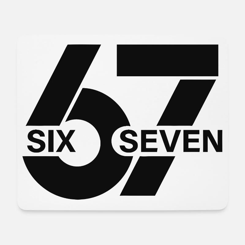 Six Seven Meme - Mousepad (Querformat) - Weiß