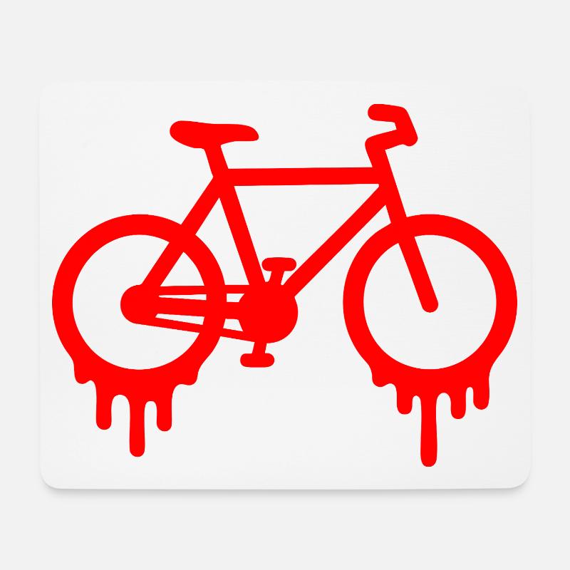 Tropfendes Fahrrad-Graffiti - Mousepad (Querformat) - Weiß