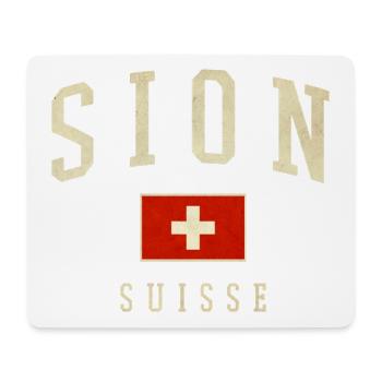 Sion Suisse Emblem Vintage - Mousepad (Querformat) - Weiß - Vorne