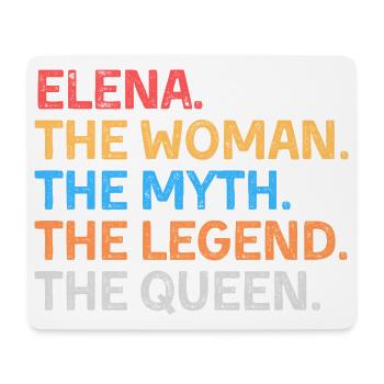Elena Die Frau Der Mythos Die Legende Die Königin - Mousepad (Querformat) - Weiß - Vorne