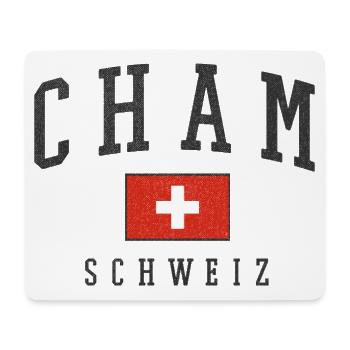 Style du drapeau suisse cham - Tapis de souris (format paysage) - blanc - Devant