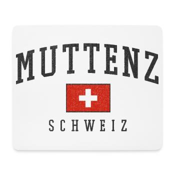 Emblème du drapeau suisse de Muttentz - Tapis de souris (format paysage) - blanc - Devant