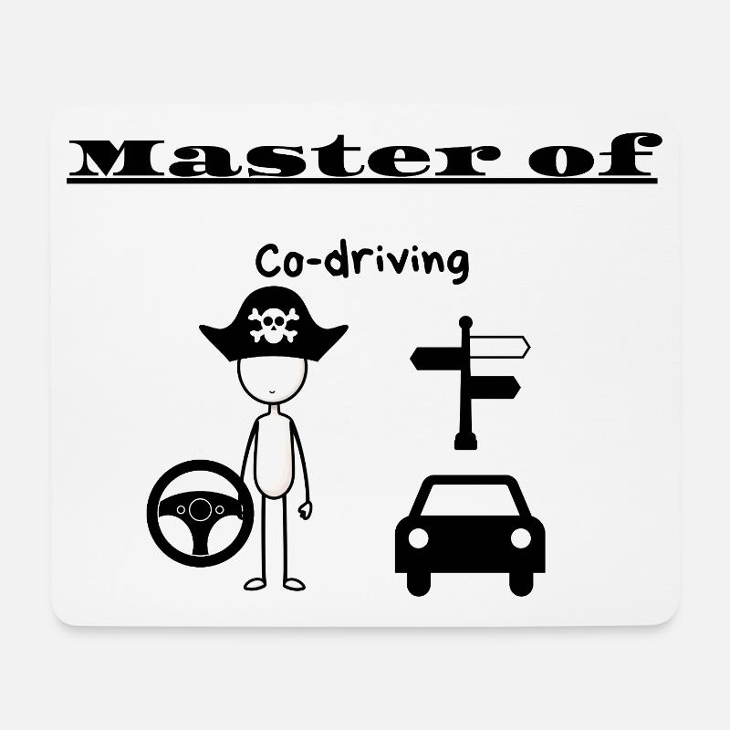 Meister des Beifahrers - Mousepad (Querformat) - Weiß