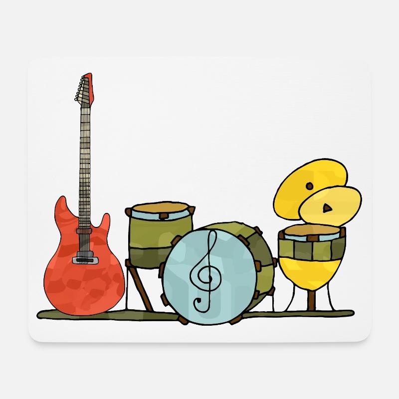 Instruments de musique - Tapis de souris (format paysage) - blanc