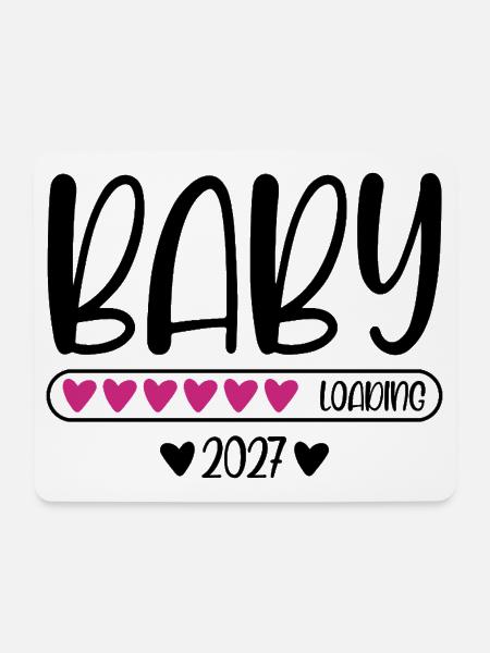 Baby 2027 loading - Mousepad (Querformat) - Weiß