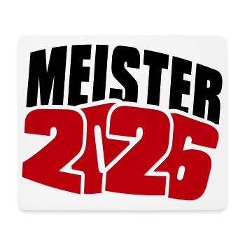 Meister 2026 Meisterschaft - Mousepad (Querformat) - Weiß - Vorne