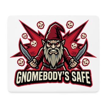 Evil Gnome, Dark Gnome, Goth Gnome, Funny Gnome - Mouse Pad (horizontal) - white - Front