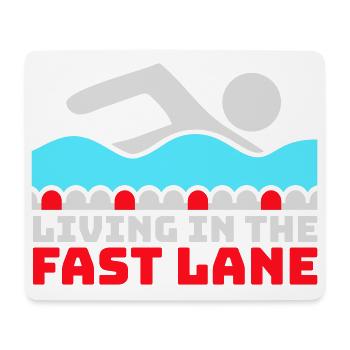 Life In The Fast Lane Float Funny Pool Saying - Mouse Pad (horizontal) - white - Front